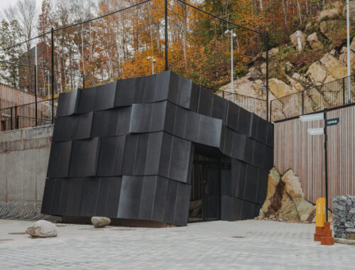 Erdegard Arkitekter спроектировала скульптурный вход в искусственную пещеру Erdegard Arkitekter спроектировала скульптурный вход в искусственную пещеру