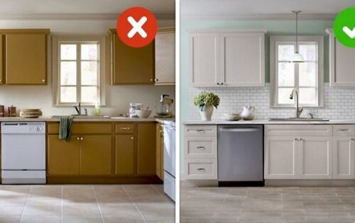 Простой способ придать кухонным шкафчикам стильный вид и освежить интерьер кухни